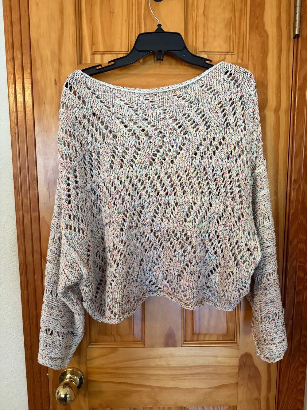 Free People Leilani Knit Beige Pullover Sweater In Cupcake Women's Size S - Picture 6 of 12